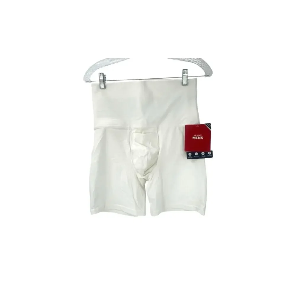 Spanx Men's Shaping Shorts Cotton Boxer Brief Bright White Size Medium NWT